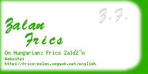 zalan frics business card